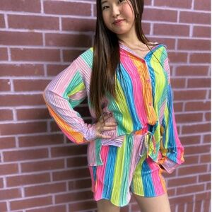 Electric Neon Plisse Set